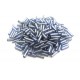 DISPONIBIL 1 PUNGA 7.75 GRAME - MT-03 - Margele nisip tub gri albastrui cu miez argintiu 6mm