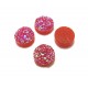 CRS48 - Cabochon rasina druzy rosu efect AB 12mm