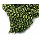 SP4mm-05  - (1 metru) Snur paracord plat negru si verde fistic 4mm