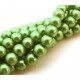 PS8mm-51 - (10 buc.) Perle sticla verde iarba sfere 8mm