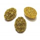 CRS105 - Cabochon rasina druzy auriu mustar 18*13mm