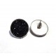 BIJ189A - Cercei druzy negru glitter efect AB 19mm