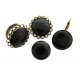  Cabochon sticla cat eye negru 20mm 