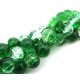 MSCR10mm-05 - Margele crackle verde si alb sfere 10mm