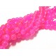 MSCR8mm-35 - (10 buc.) Margele crackle roz bombon si fucsia sfere 8mm