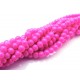 MS120 - (10 buc.) Margele sticla roz fucsia light sfere 4mm