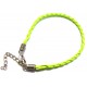 DISPONIBIL 2 BUCATI - BRP05 - Bratara imitatie piele impletita verde neon 21cm